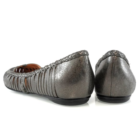 NIB$350 Sigerson Morrison Brian Woven Leather Cut-out Straps Ballet Flats 6 - Picture 6 of 14